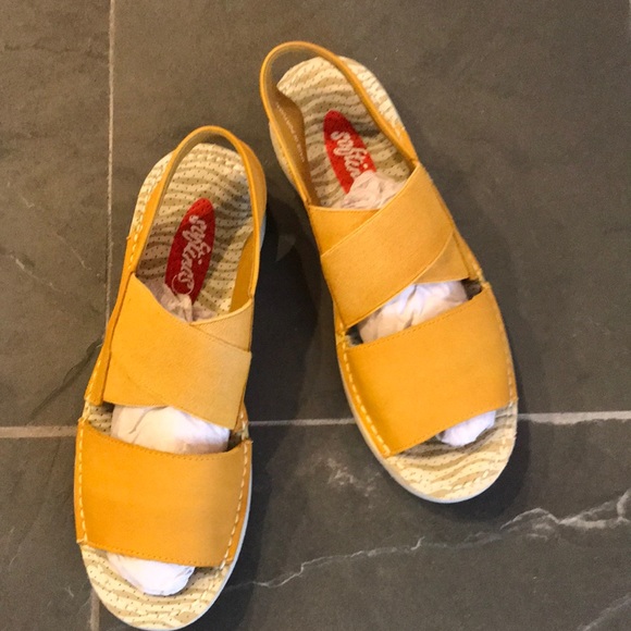 softinos Shoes - Softinos Yellow Sling back Sandals 37